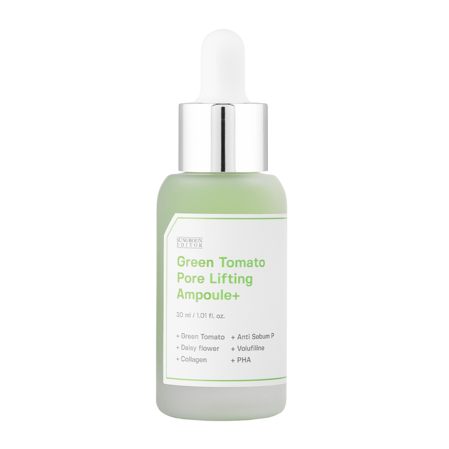 Sungboon Editor Green Tomato Pore Lifting Ampoule - Ser pentru reducerea vizibilității porilor, 30 ml