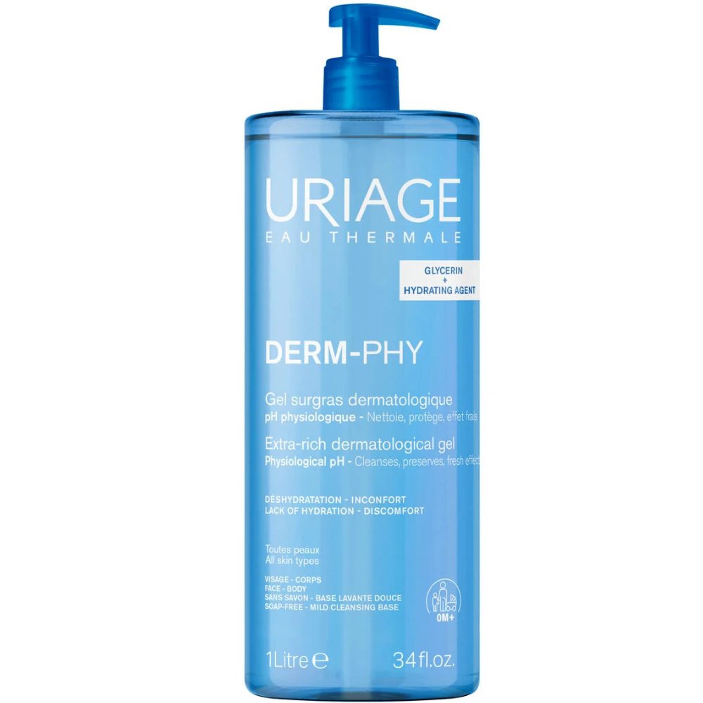 Uriage Derm-Phy Gel de curățare pentru față și corp 1 l