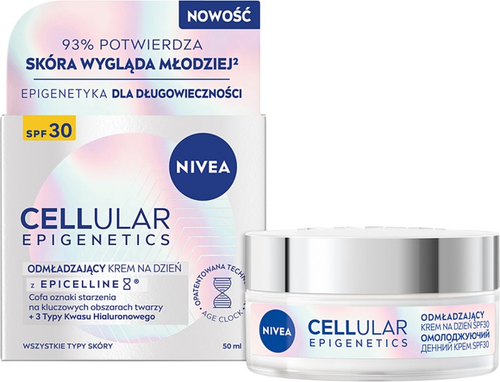 NIVEA Cellular Epigenetics Cremă de zi cu efect de întinerire și filtru SPF30, 50 ml