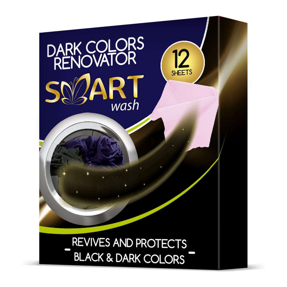 Smart Wash Șervețele pentru rufe negre - Regenerator de culoare, 12 bucăți
