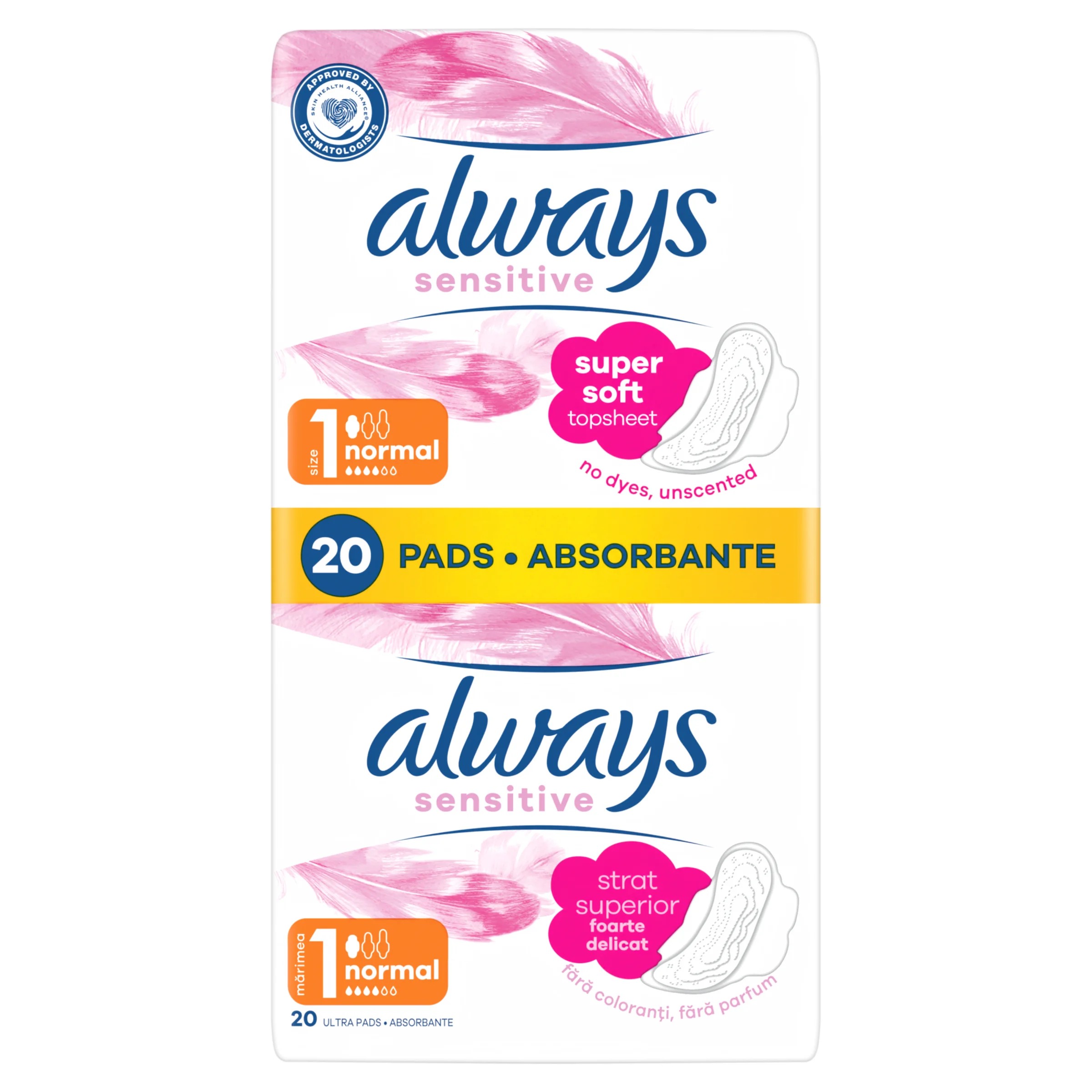 Always Sensitive Absorbante igienice 1 Normal Super Soft 20 de bucăți