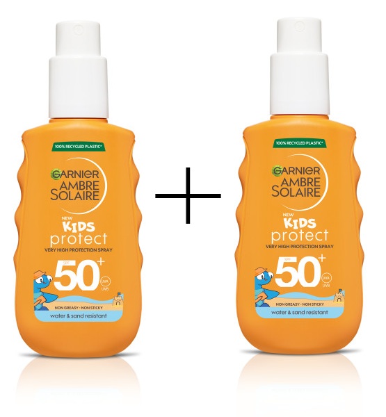 Garnier Ambre Solaire Kids Spray pentru copii SPF50+ 150 ml 1+1