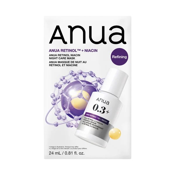 Anua Retinol + Niacin - Mască de față tonifiantă sub formă de foaie