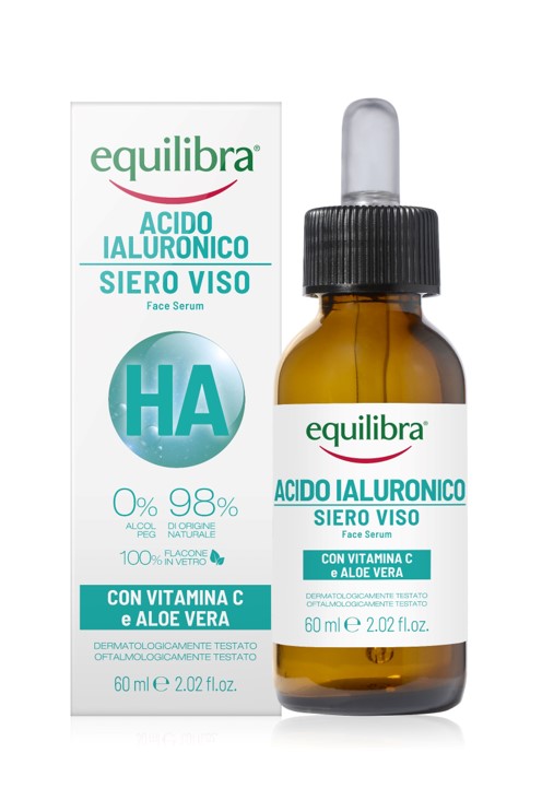 Equilibra Acido Ialuronico - Ser facial cu acid hialuronic, aloe vera și vitamina E, 60 ml