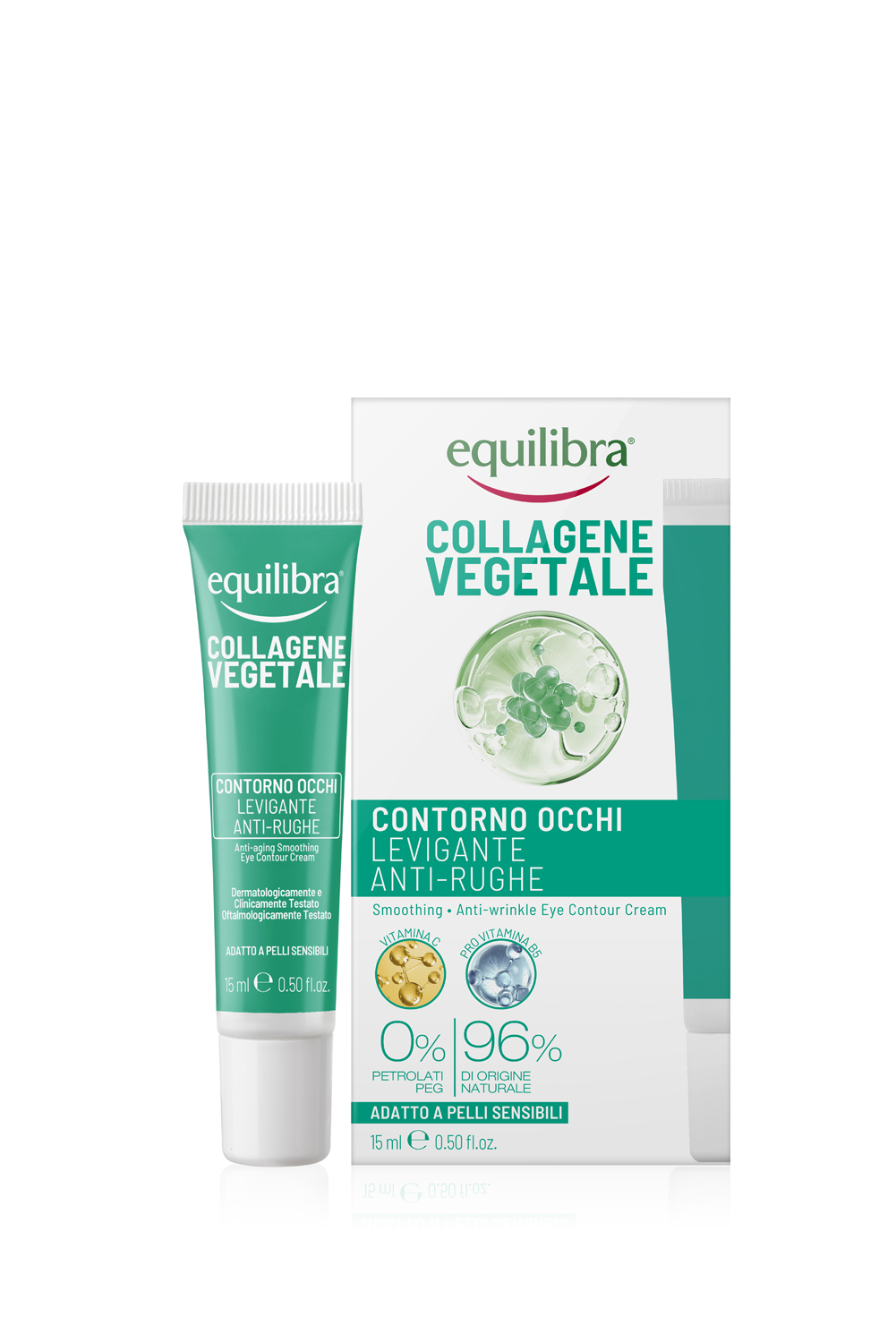 Equilibra Collagene Vegetale Cremă de ochi netezitoare antirid cu colagen vegetal 15 ml