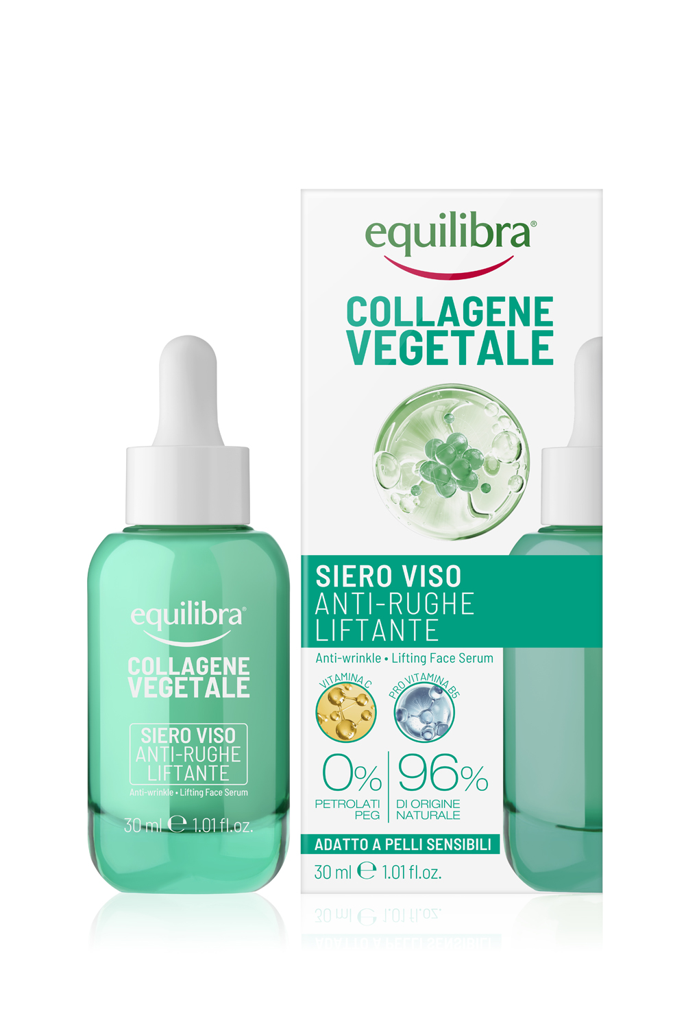 Equilibra Collagene Vegetale - Ser antirid cu efect de lifting pe bază de colagen vegetal, 30 ml