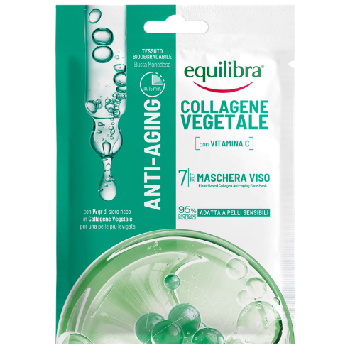 Equilibra Collagene Vegetale - Mască sub formă de folie cu colagen vegetal împotriva semnelor de îmbătrânire
