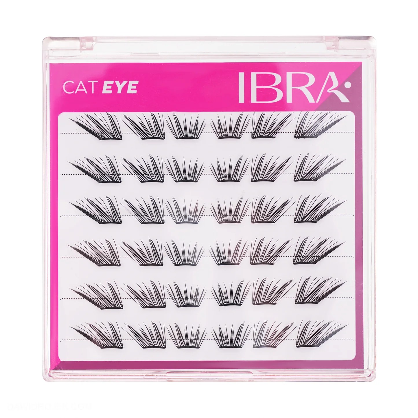 IBRA Makeup - Periuțe autoadezive pentru gene Cat Eye, răsucite, C/0,04