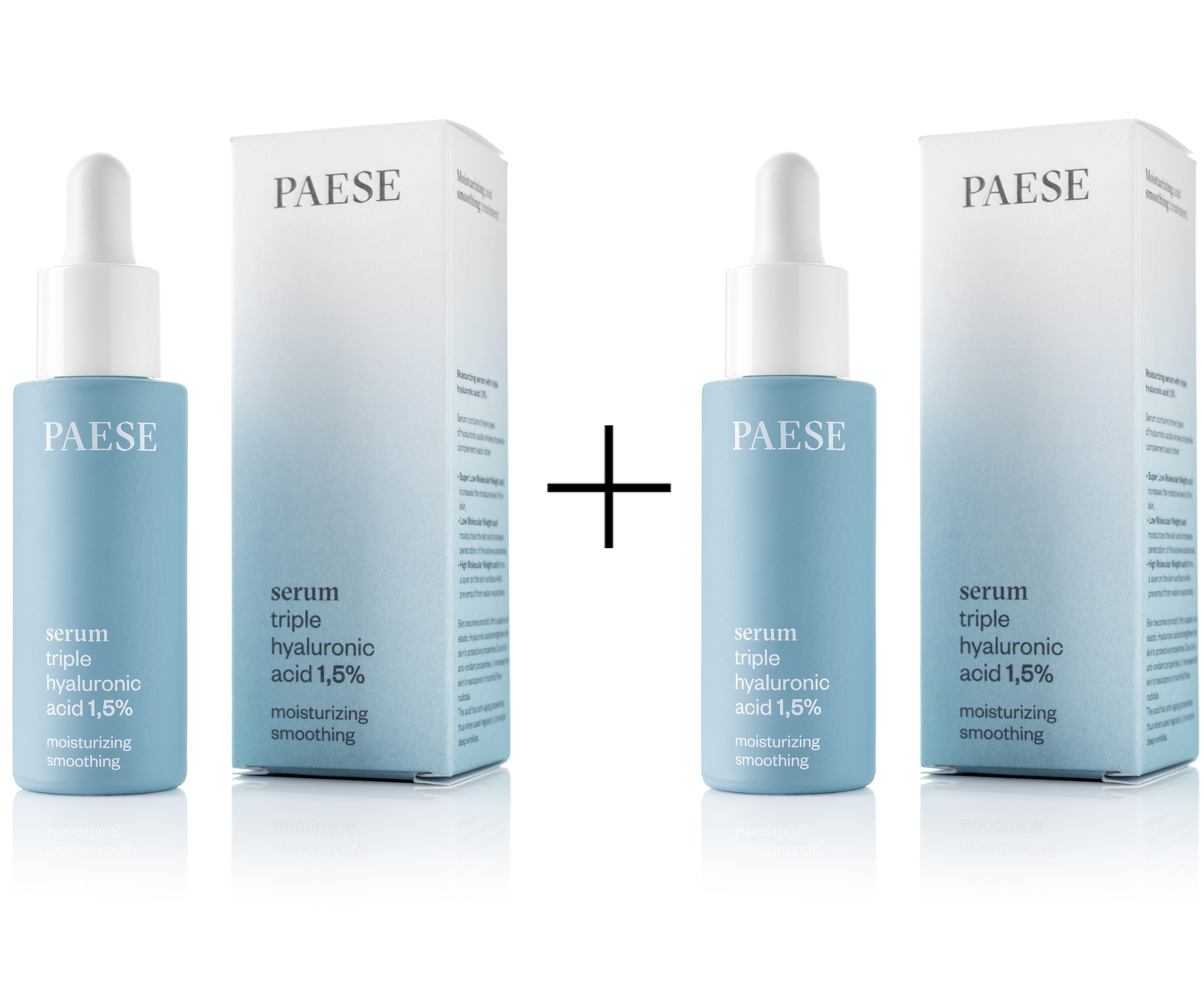 PAESE Ser pentru față cu triplu acid hialuronic 30 ml 1+1