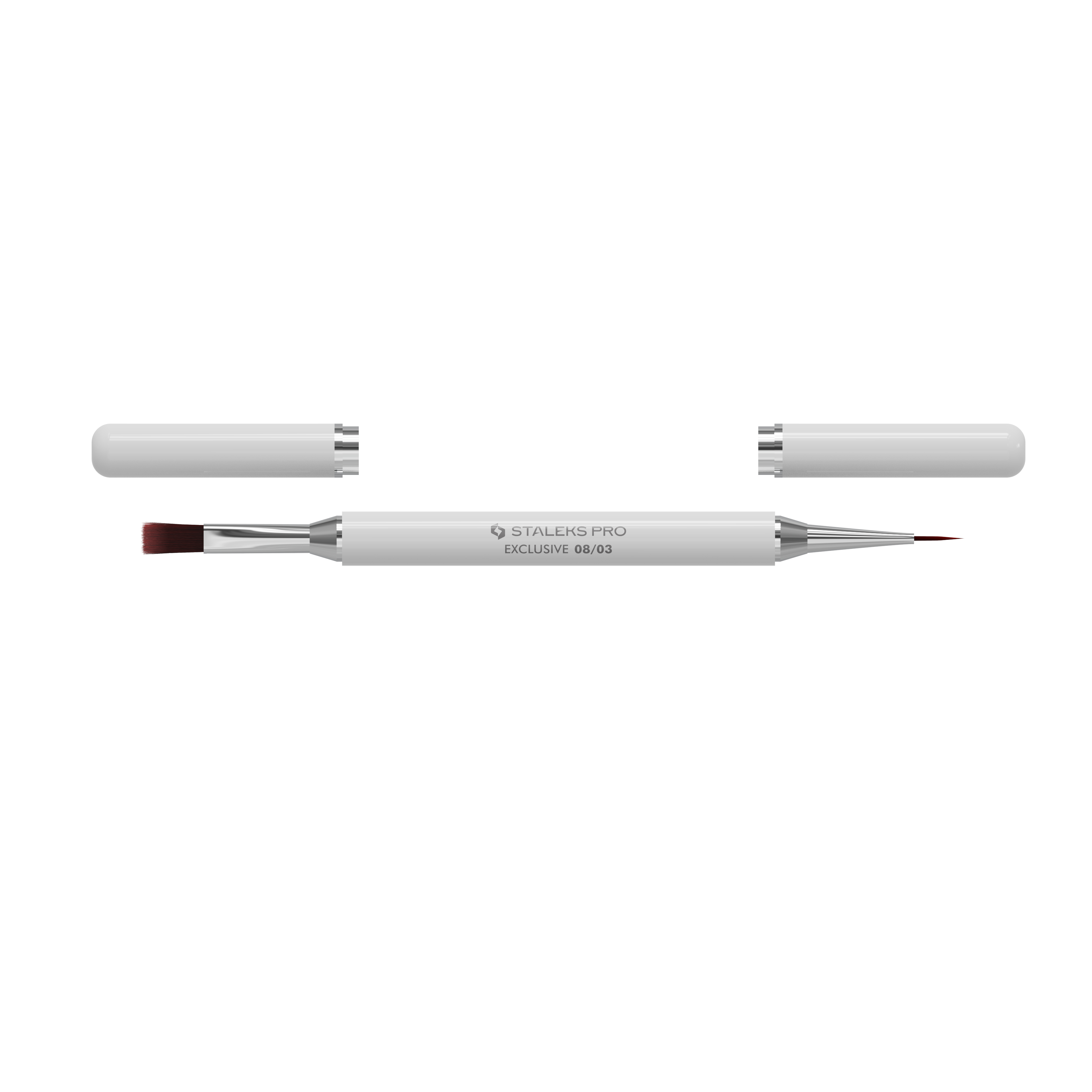 STALEKS Pensulă dublă Exclusive pentru gel 10 mm / liner 10 mm