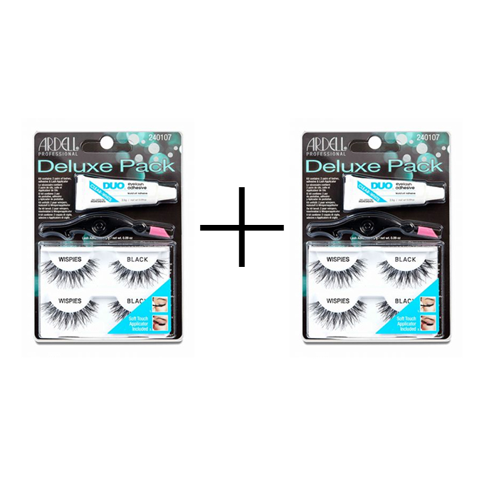 Ardell Deluxe Pack Set de început Wispies Black 1+1
