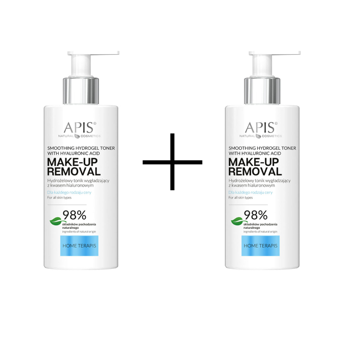 APIS Tonic hidrogelenă cu efect de netezire și acid hialuronic 300 ml 1+1