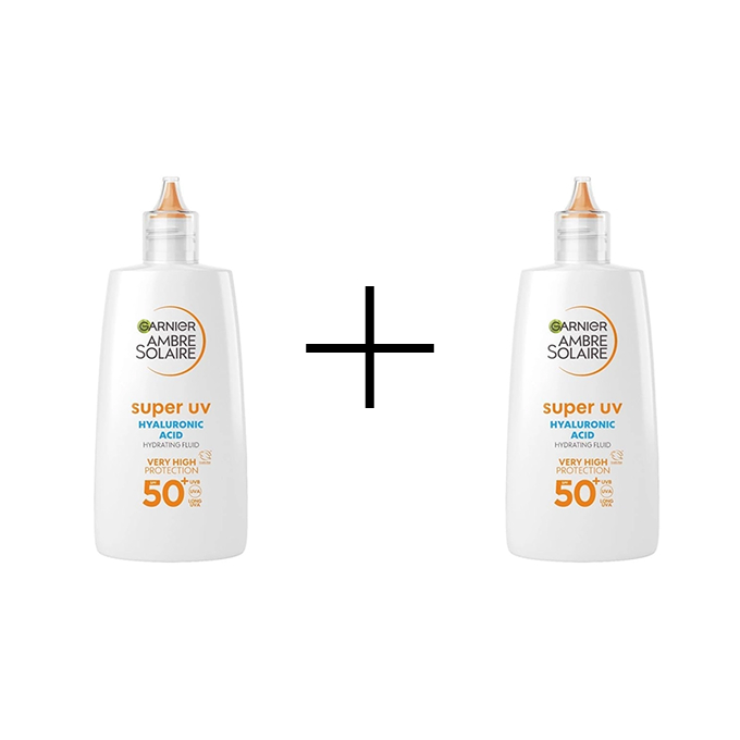 Garnier Ambre Solaire Fluid de protecție cu acid hialuronic SPF50 40 ml 1+1