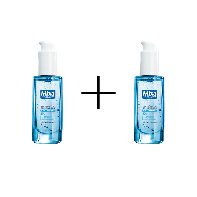 Mixa Hyalurogel Ser pentru pielea sensibilă 30 ml 1+1