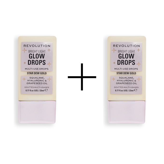 Makeup Revolution Bright Light Glow Drops Iluminator sub formă de picături 23 ml 1+1