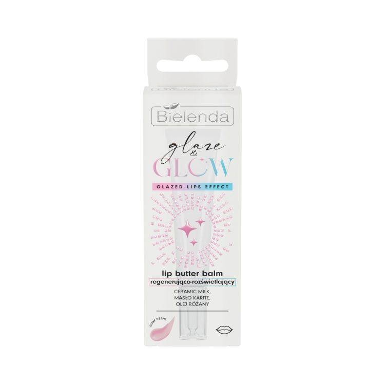 Bielenda Glaze & Glow Balsam regenerant și iluminator pentru buze Rose Pearl