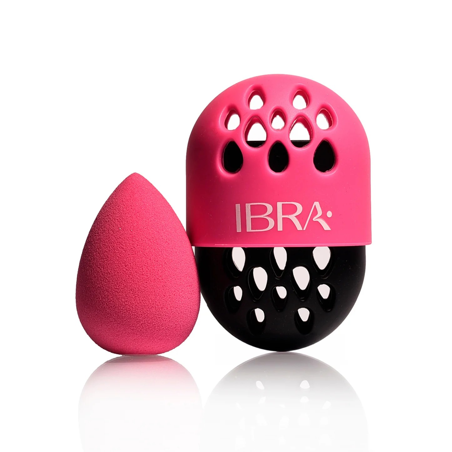 Set de machiaj IBRA Pink - Set cu burete de machiaj și husă din silicon