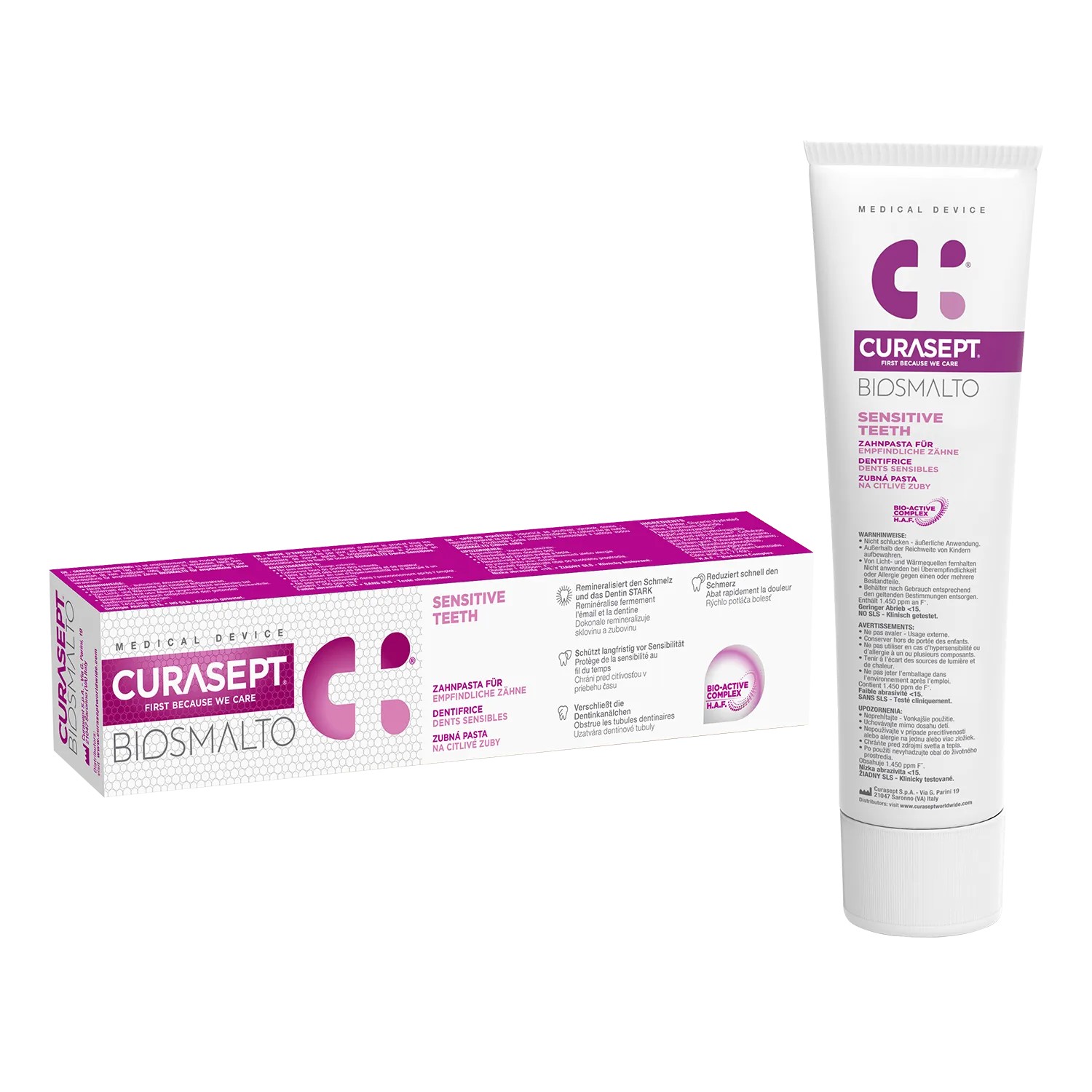 Curasept Biosmalto Sensitive Teeth Pastă de dinți pentru dinți sensibili 75 ml