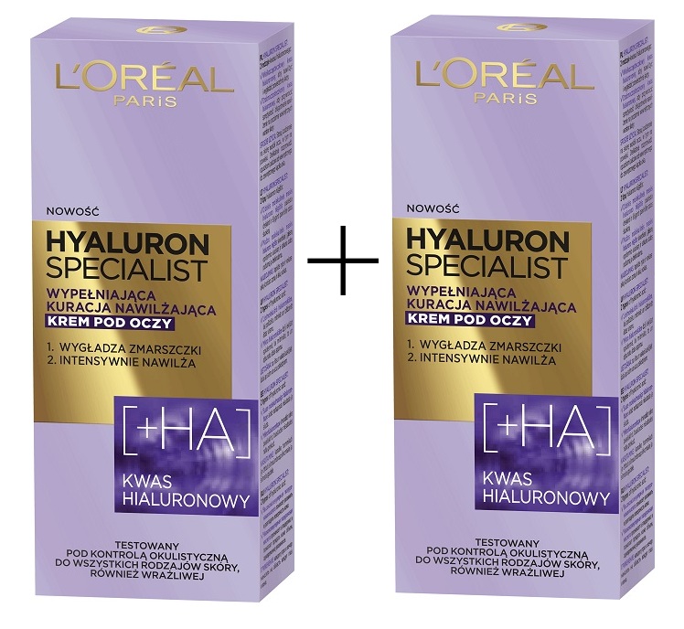 LOréal Hyaluron Specialist Cremă pentru zona ochilor 15 ml 1+1