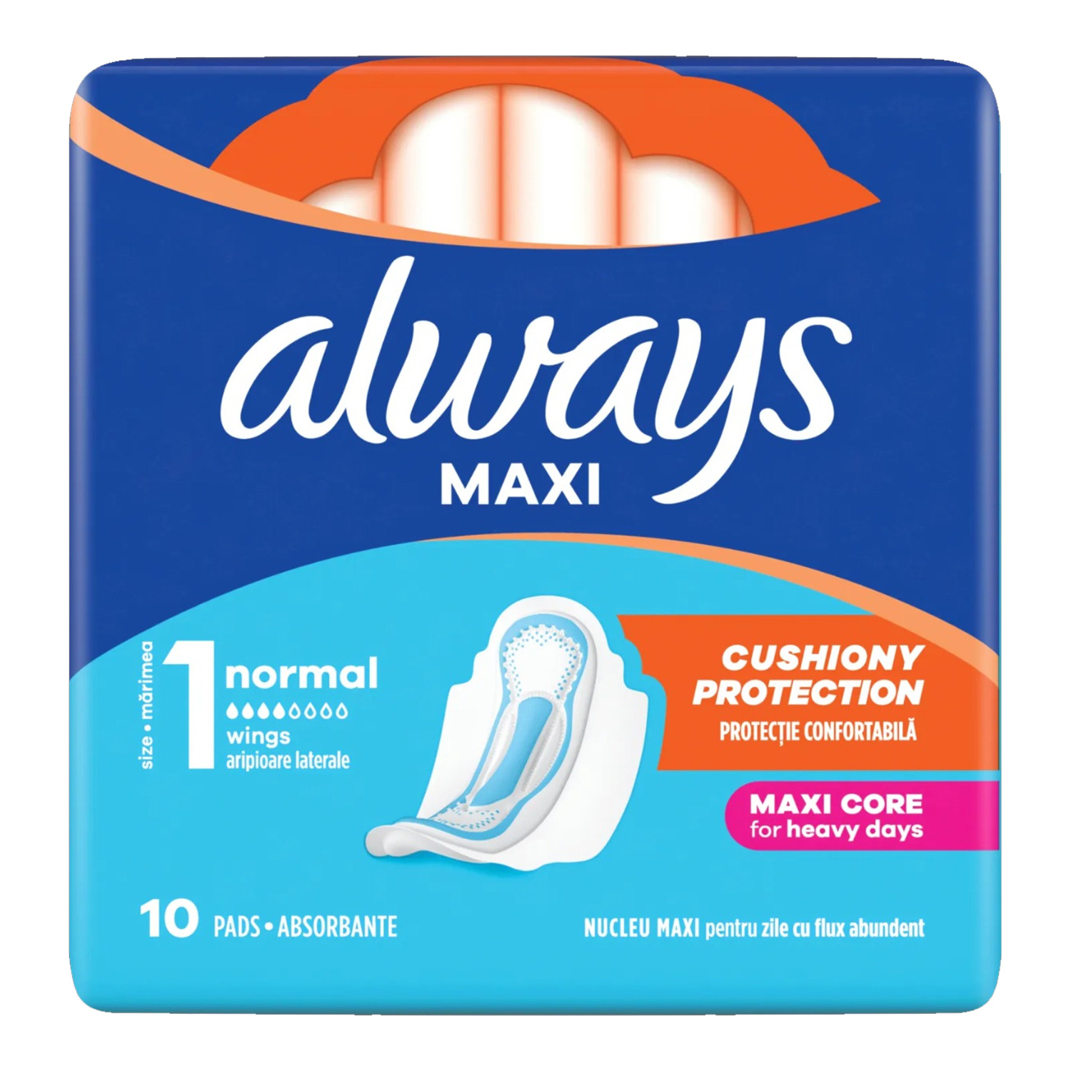 Always Maxi Absorbante igienice 1 Normal 10 bucăți