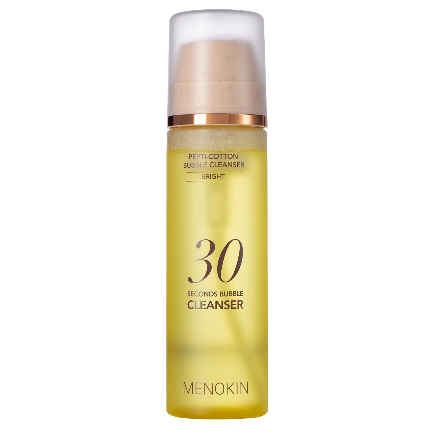 Menokin 30 Seconds Bubble Cleanser Bright - Spumă de curățare pentru față cu efect iluminator, 150 ml
