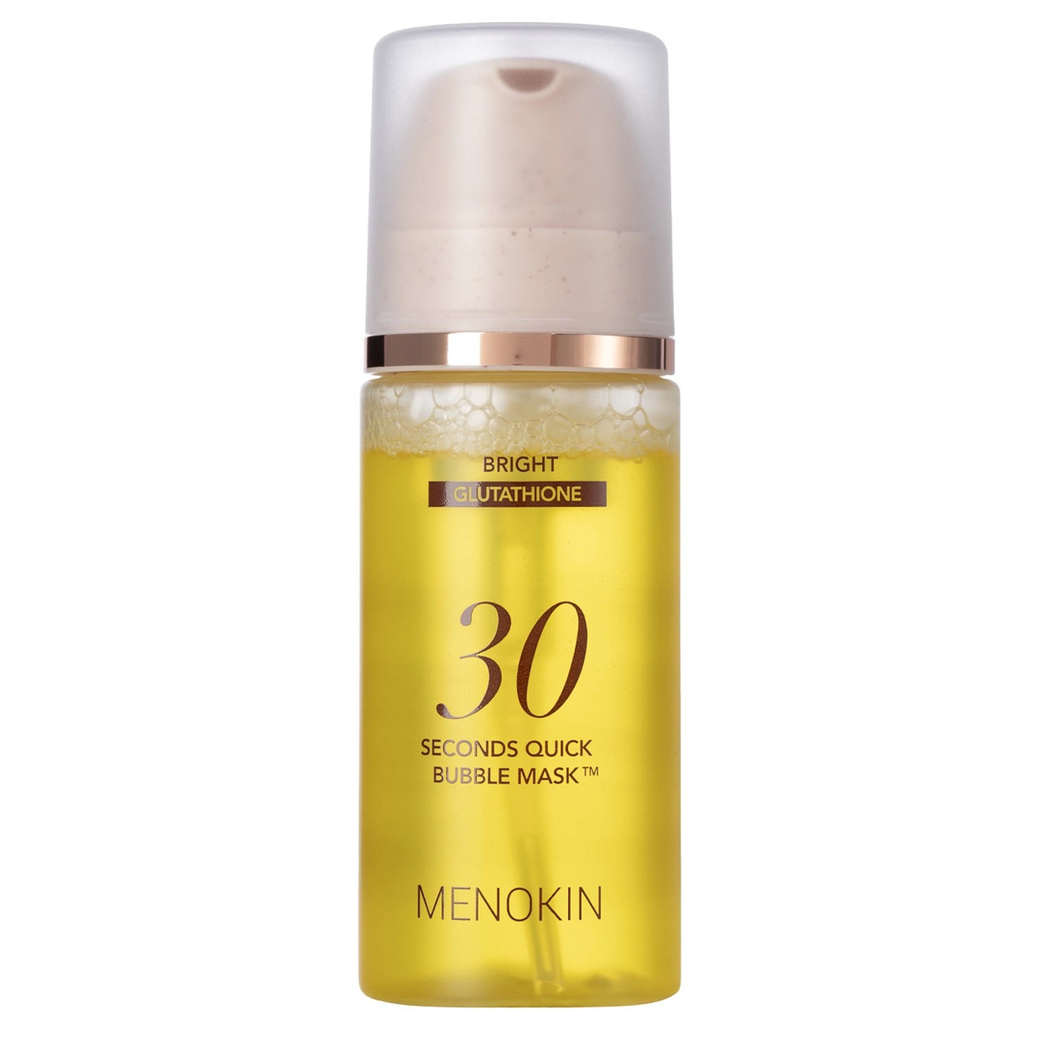 Menokin 30 Seconds Quick Bubble Mask Bright - Mască de față iluminatoare sub formă de spumă, 95 ml