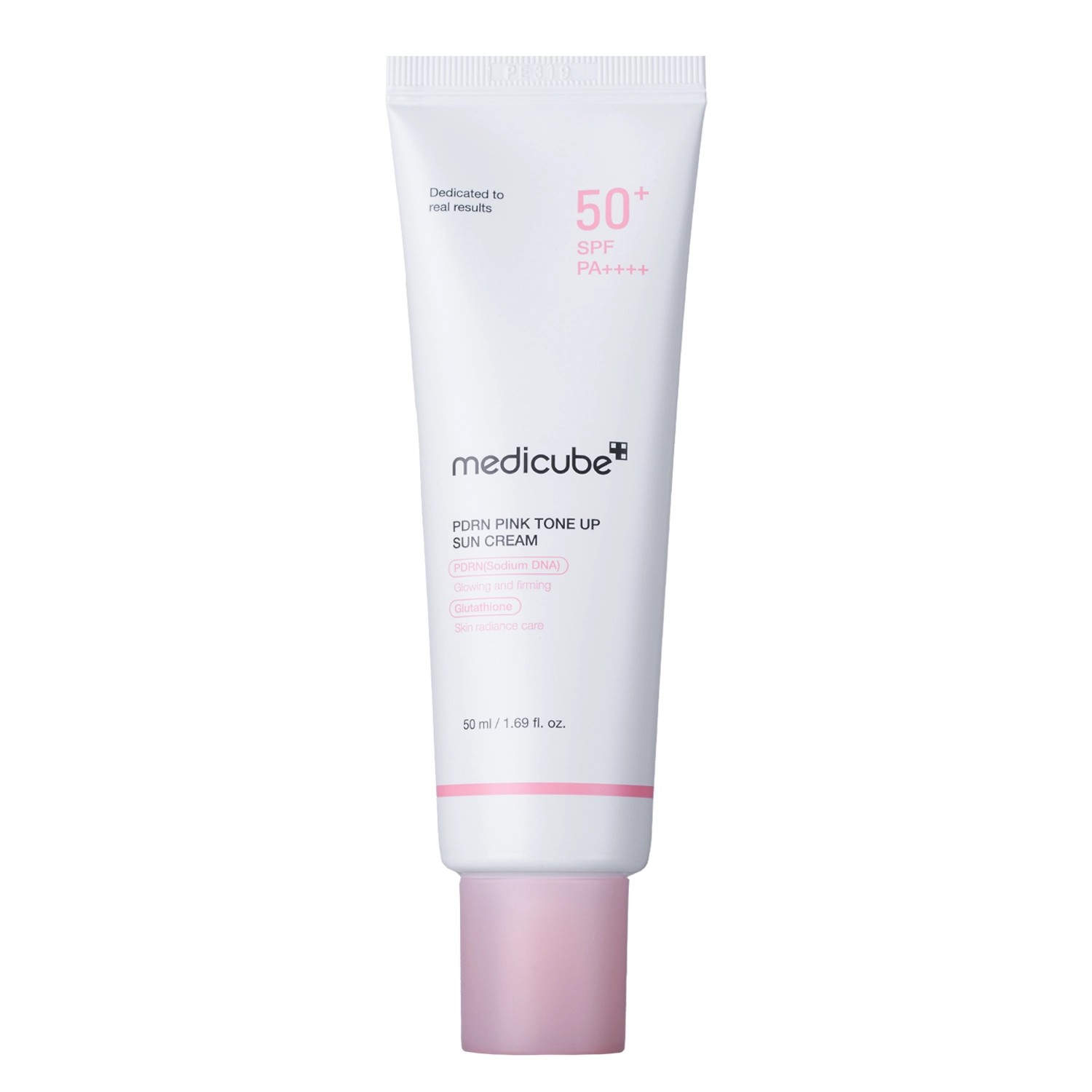 Medicube PDRN Pink Tone Up Sun Cream - Cremă tonifiantă pentru față cu filtru SPF50+ PA++++ 50 ml