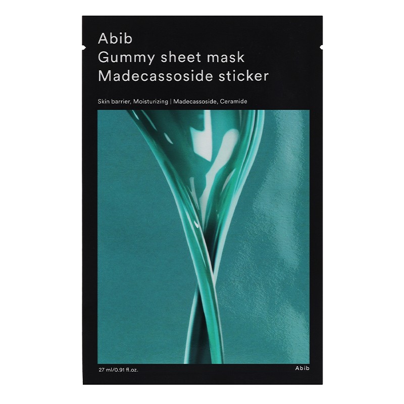 Abib Gummy Sheet Mask Madecassoside Sticker - Mască hidratantă sub formă de foaie, 27 ml