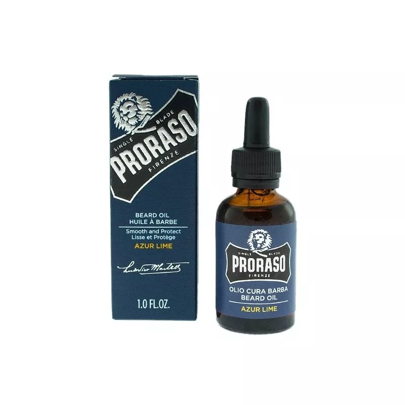 Proraso Blue Ulei pentru barbă cu aromă de briză marină și lămâie verde 30 ml