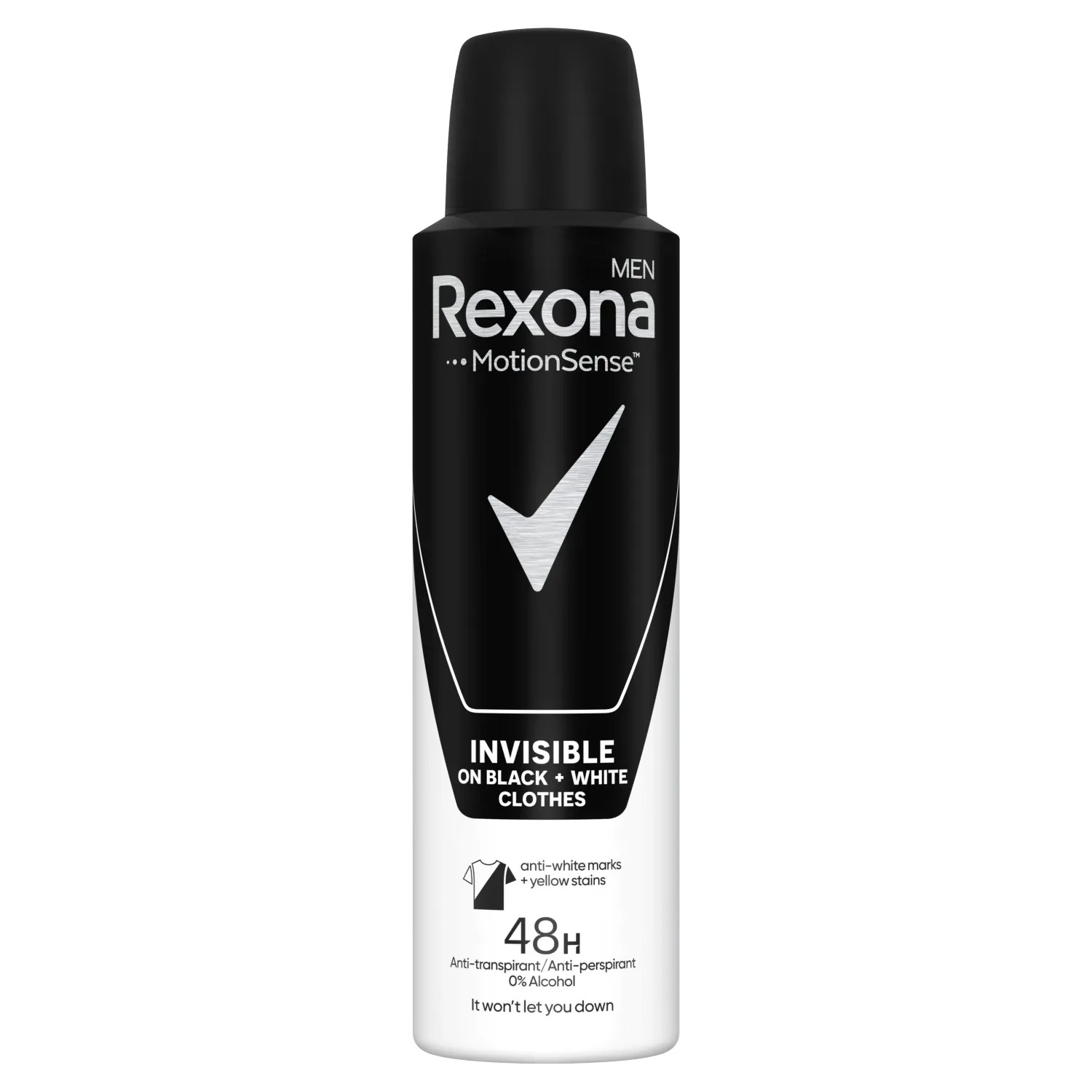 Rexona Men Antiperspirant sub formă de spray 48h Invisible On Black + White Clothes 150 ml