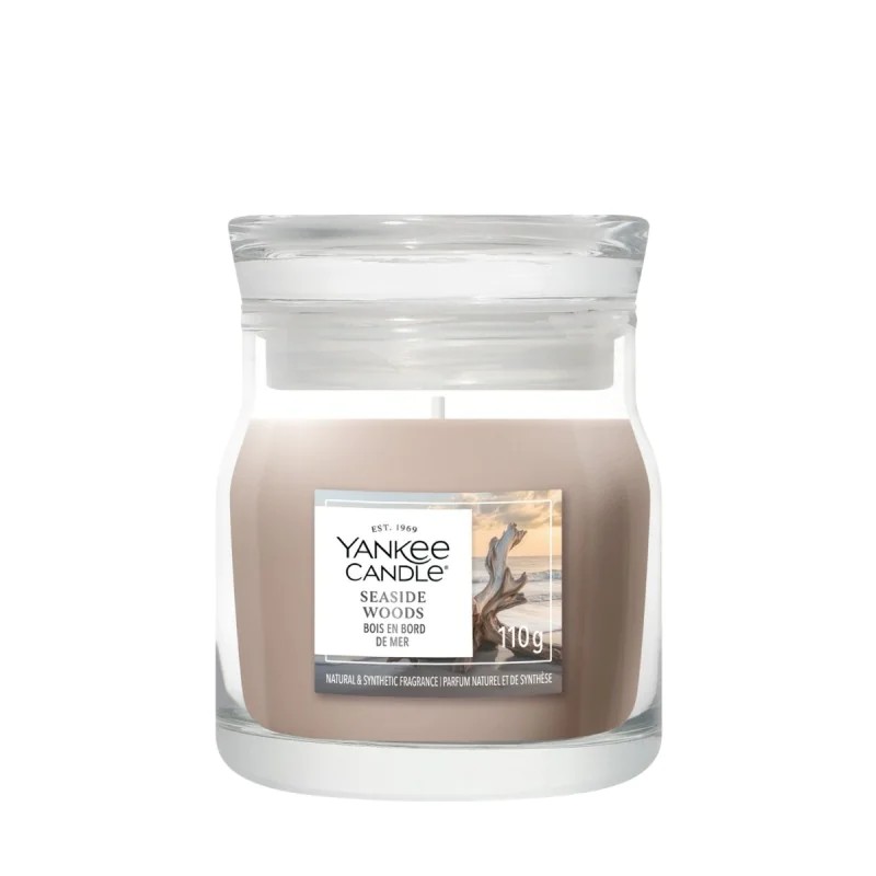 Yankee Candle Signature - Lumânare în borcan mic Seaside Woods