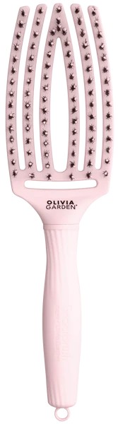 Olivia Garden Perie de păr Fingerbrush Painless Detangling M, roz pastel