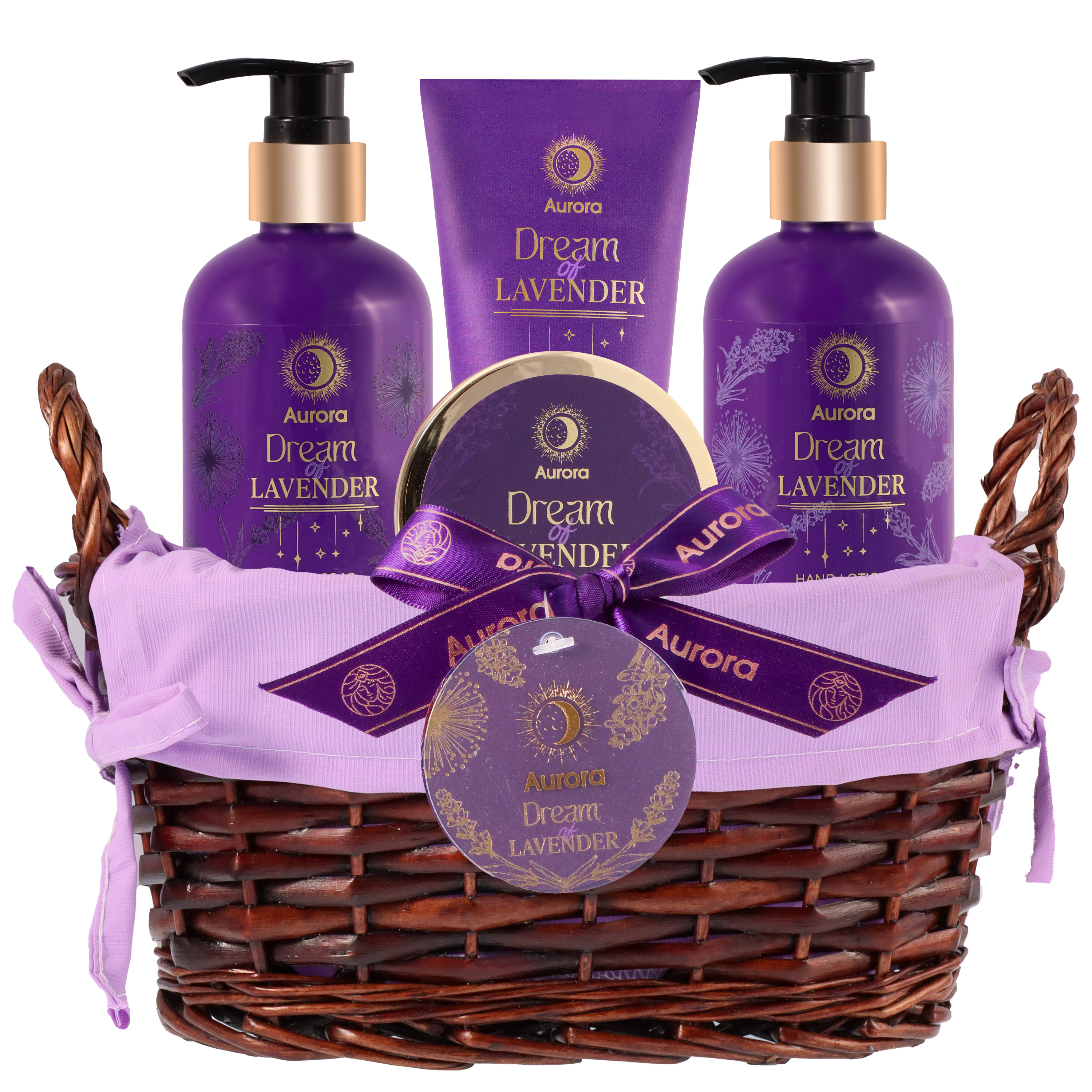 Aurora Set de produse cosmetice pentru îngrijirea corpului Dream of Lavender în coșuleț