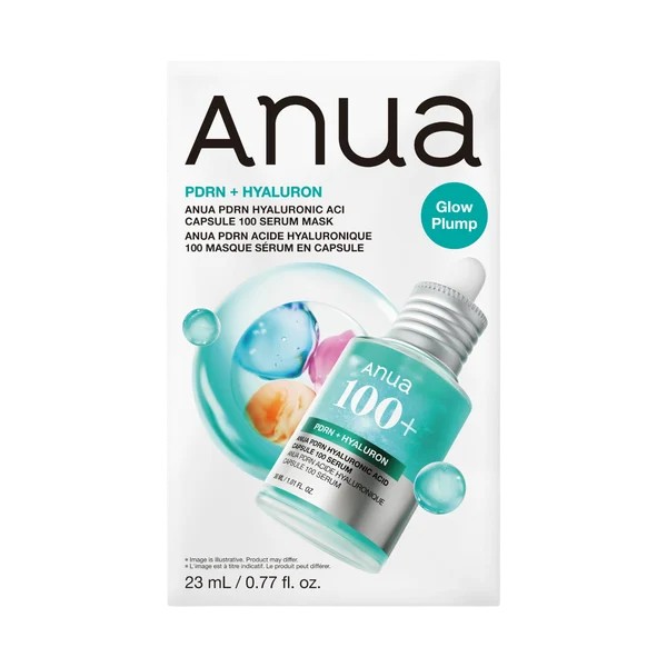 Anua PDRN + Hyaluron - Mască hidratantă și iluminatoare sub formă de foaie, 23 ml