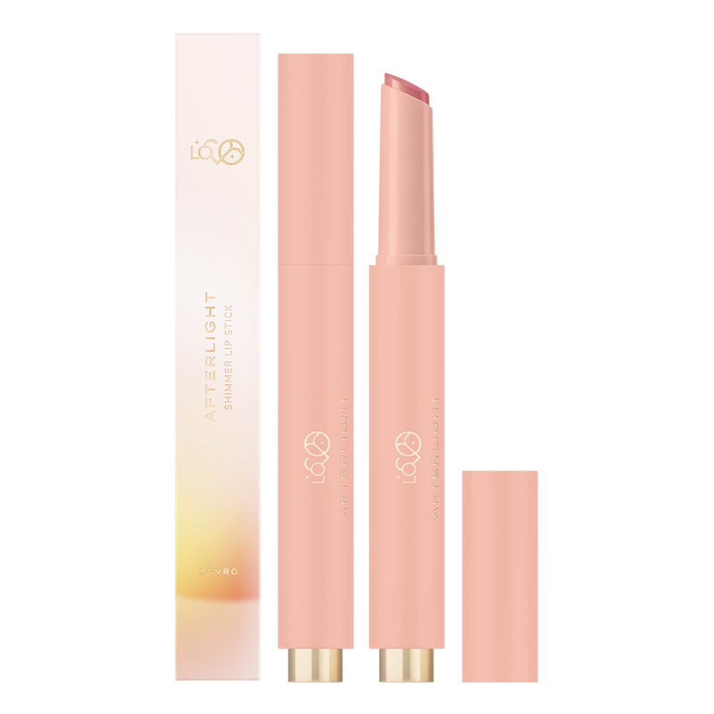 Lovro Afterlight Shimmer Lip Stick Balsam de buze cu particule care măresc vizual buzele 02 Petal Nectar