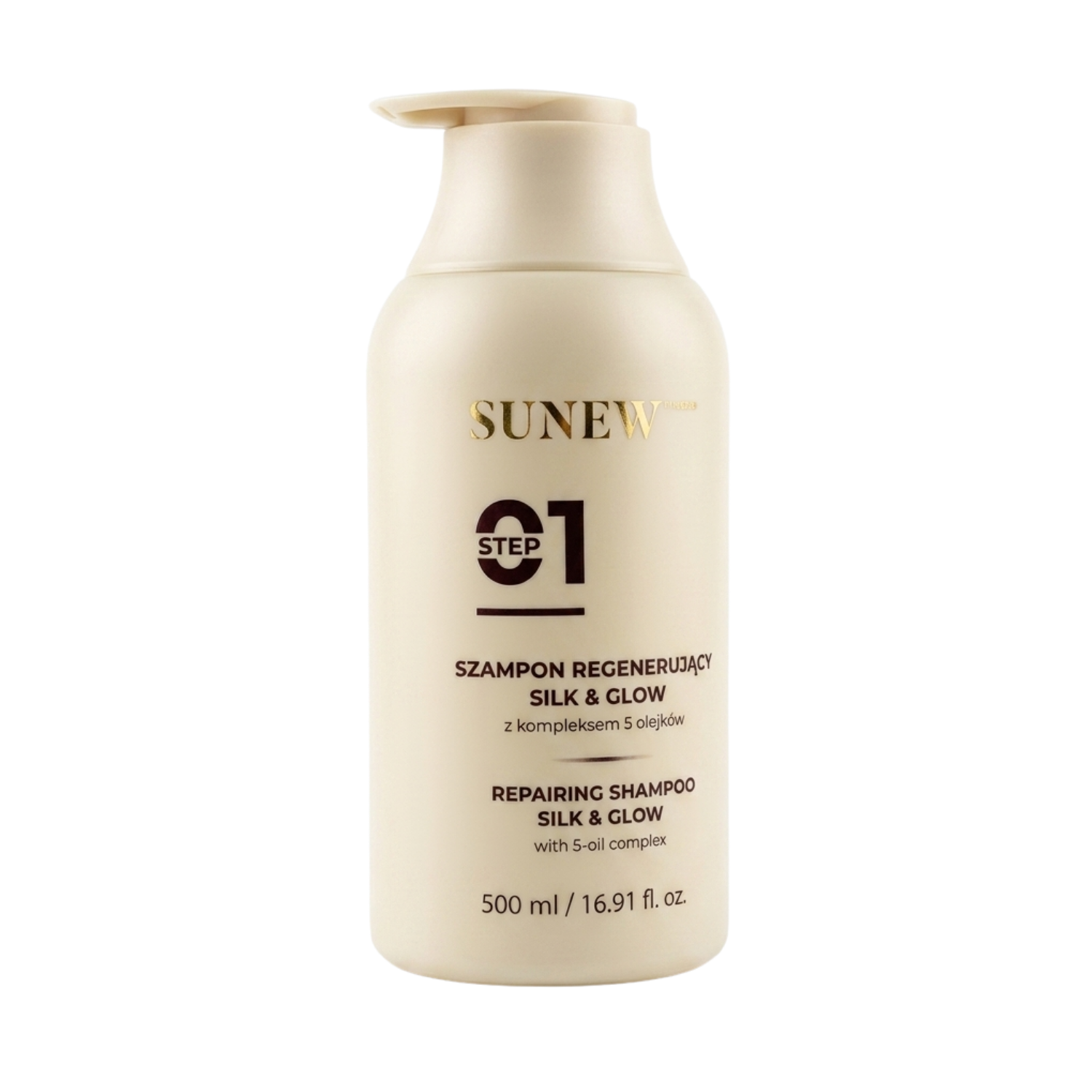 SunewMed+ Șampon regenerant Silk & Glow cu complexul de 5 uleiuri, 500 ml