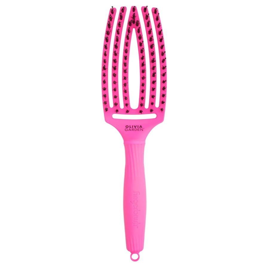 Olivia Garden Perie de păr Fingerbrush Painless Detangling M, roz intens