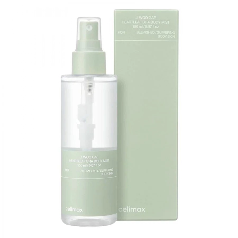 Celimax Ji Woo Gae Heartleaf BHA Body Mist - Spray corporal pentru imperfecțiuni, 150 ml