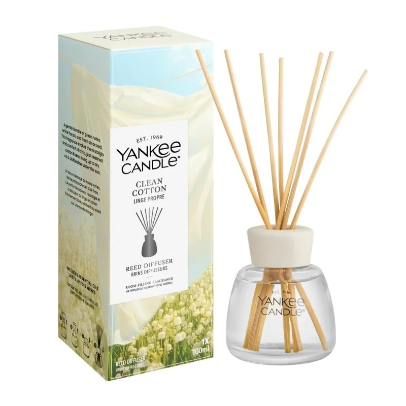 Yankee Candle Bețișoare parfumate Clean Cotton 100 ml