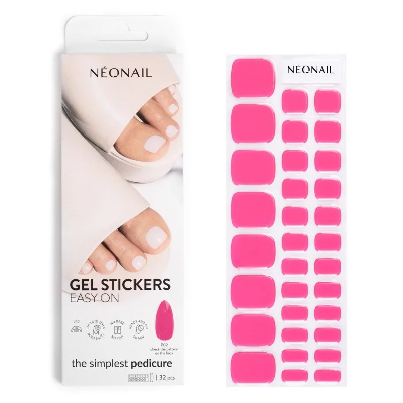 Neonail Gel Stickers - Lac hibrid sub formă de autocolant pentru picioare P02