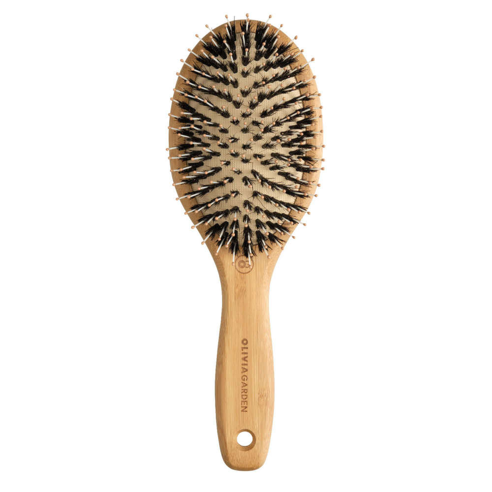 Olivia Garden Perie de păr Bamboo Touch Detangle din păr de mistreț și nailon, mărimea M