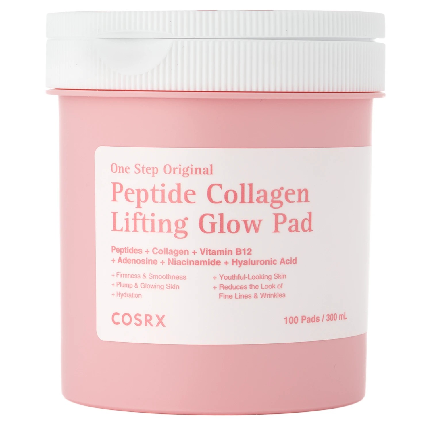 COSRX One Step Original Peptide Collagen Lifting Glow Pad - Discuri liftingante și iluminatoare cu peptide și colagen 300 ml/100 buc.