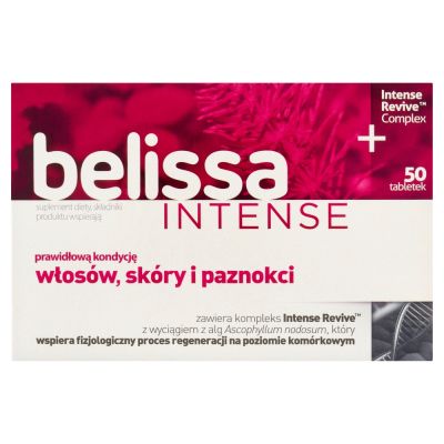 Belissa Intense - Supliment alimentar pentru menținerea sănătății părului, pielii și unghiilor - 50 de comprimate