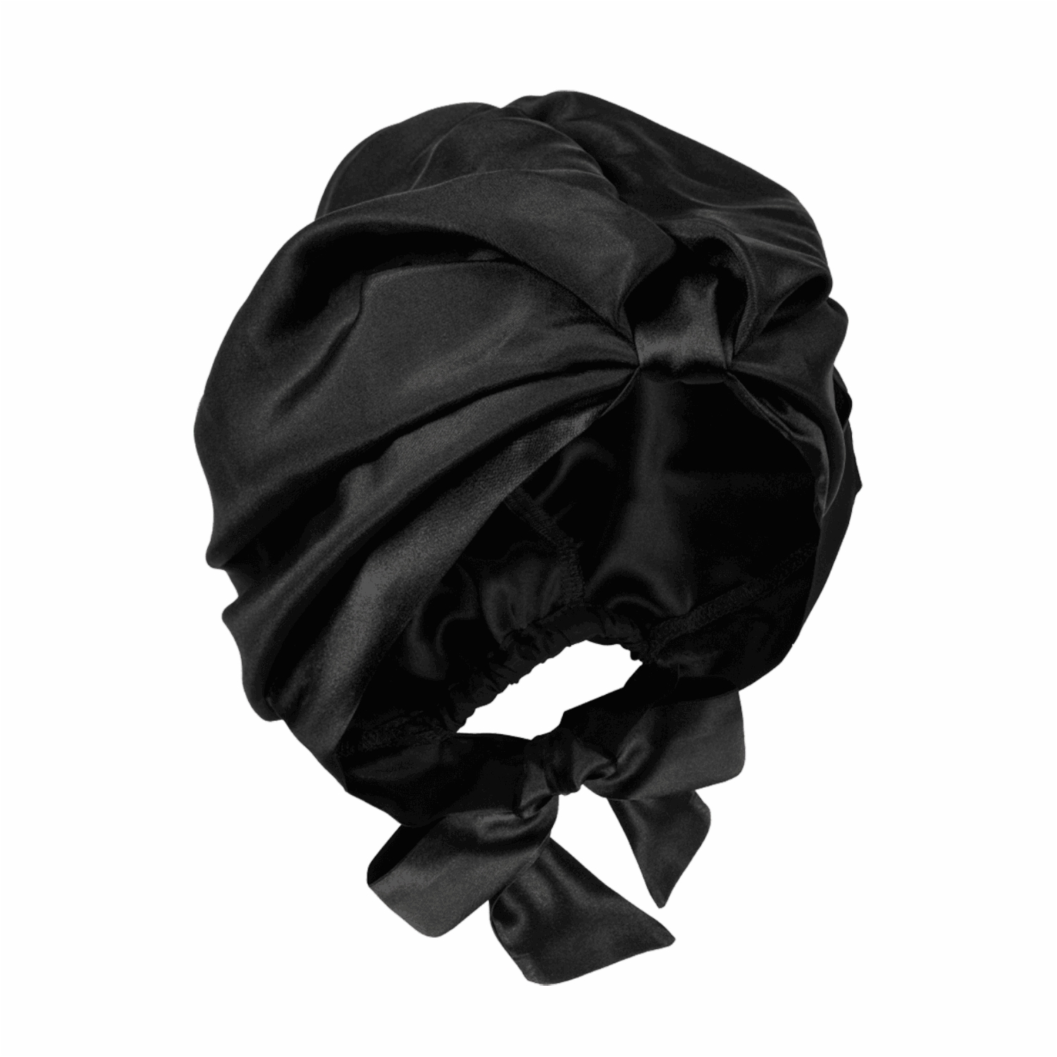 Cat & Cat Turban de mătase pentru păr, negru