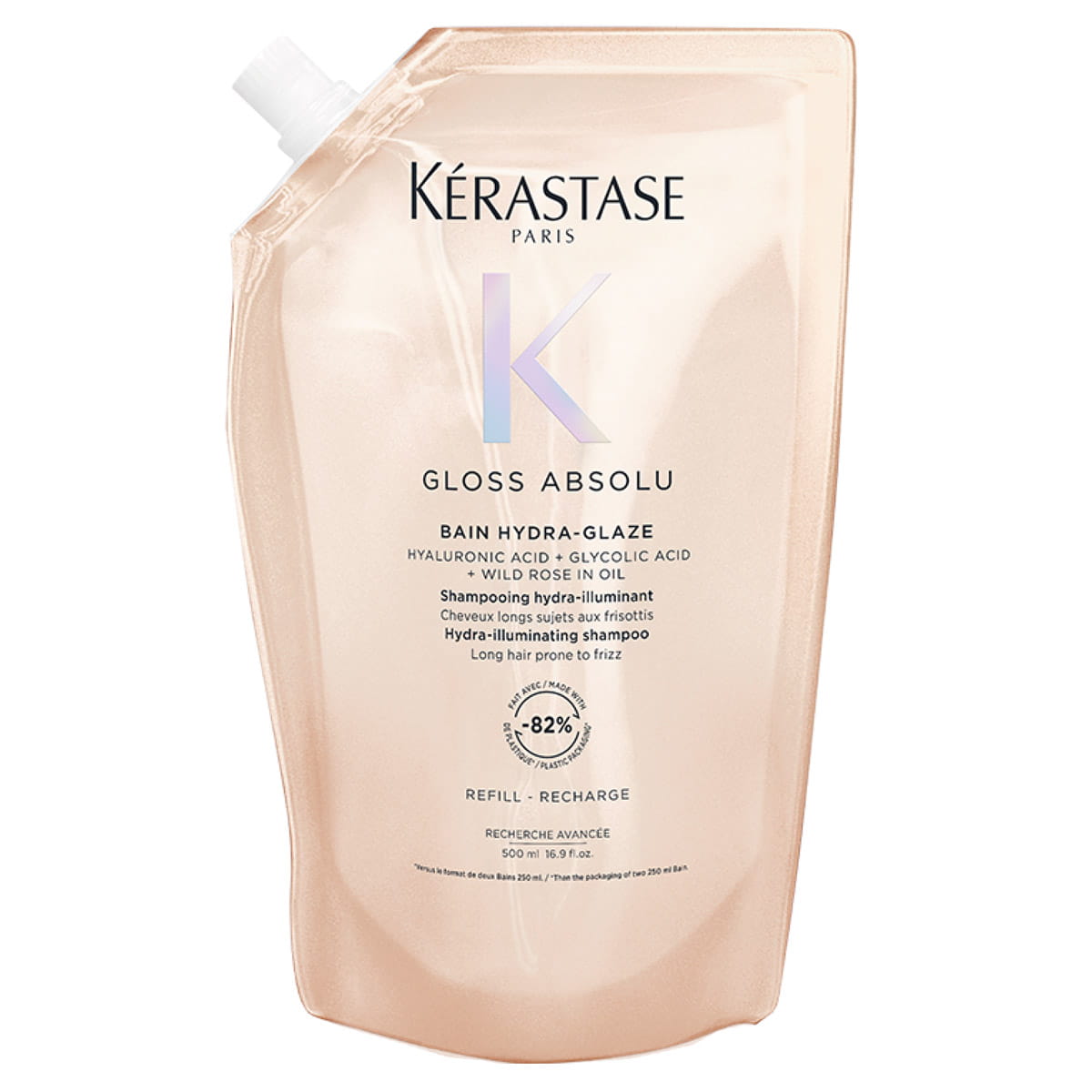 Kerastase Gloss Absolu Bain Hydra-Glaze Șampon pentru păr lung cu tendință de încâlcire 500 ml Reumplere