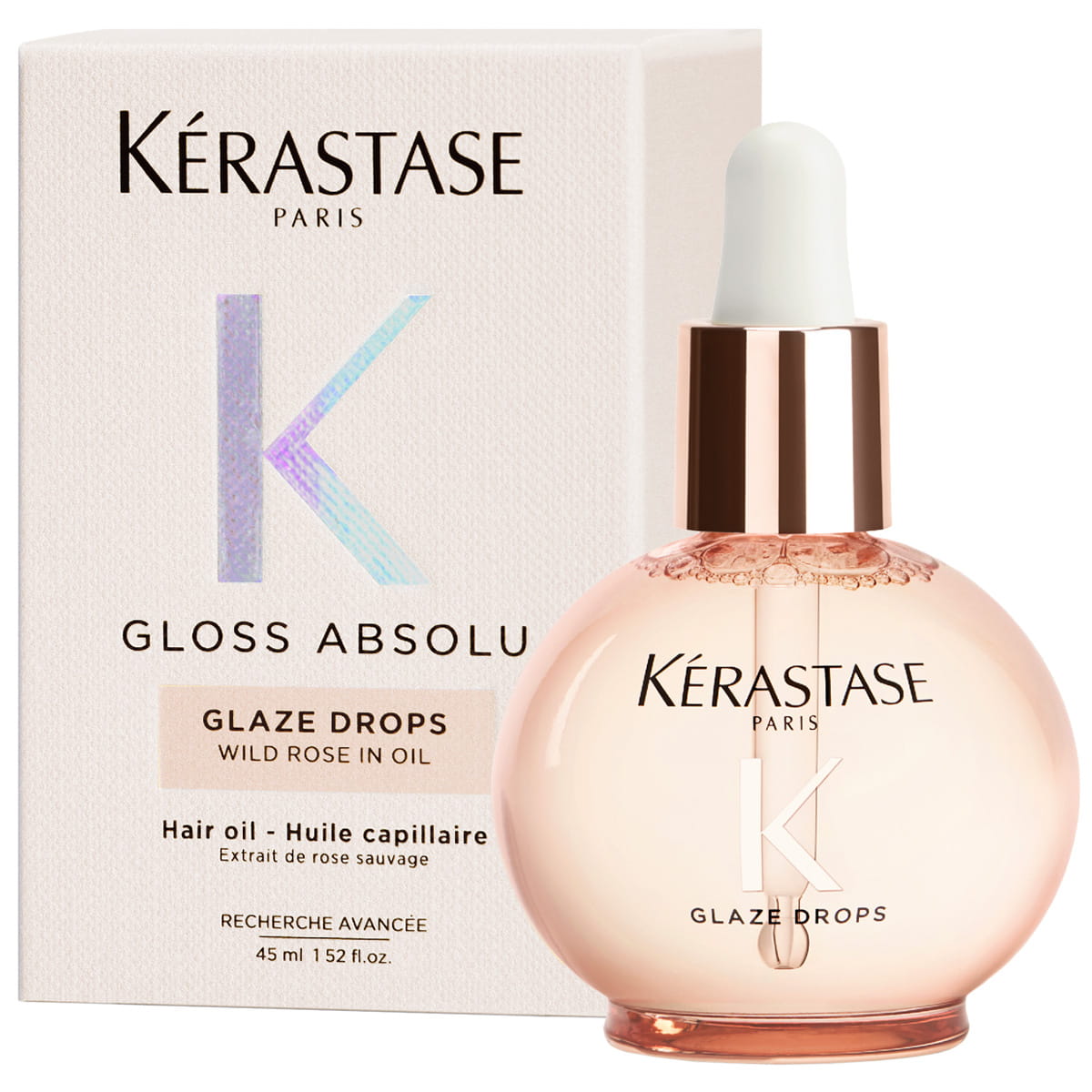 Kerastase Gloss Absolu Glaze Drops - Ulei pentru strălucire destinat părului lung cu tendință de încâlcire, 45 ml
