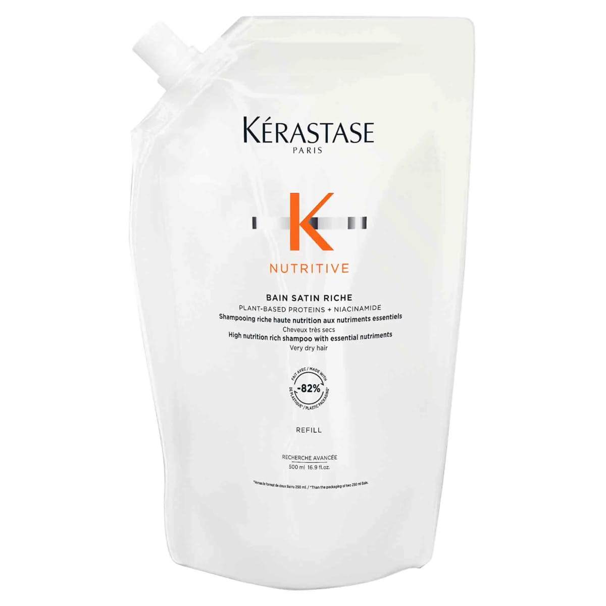 Kerastase Nutritive Bain Satin Riche Șampon intens hrănitor pentru păr uscat, reumplere de 500 ml