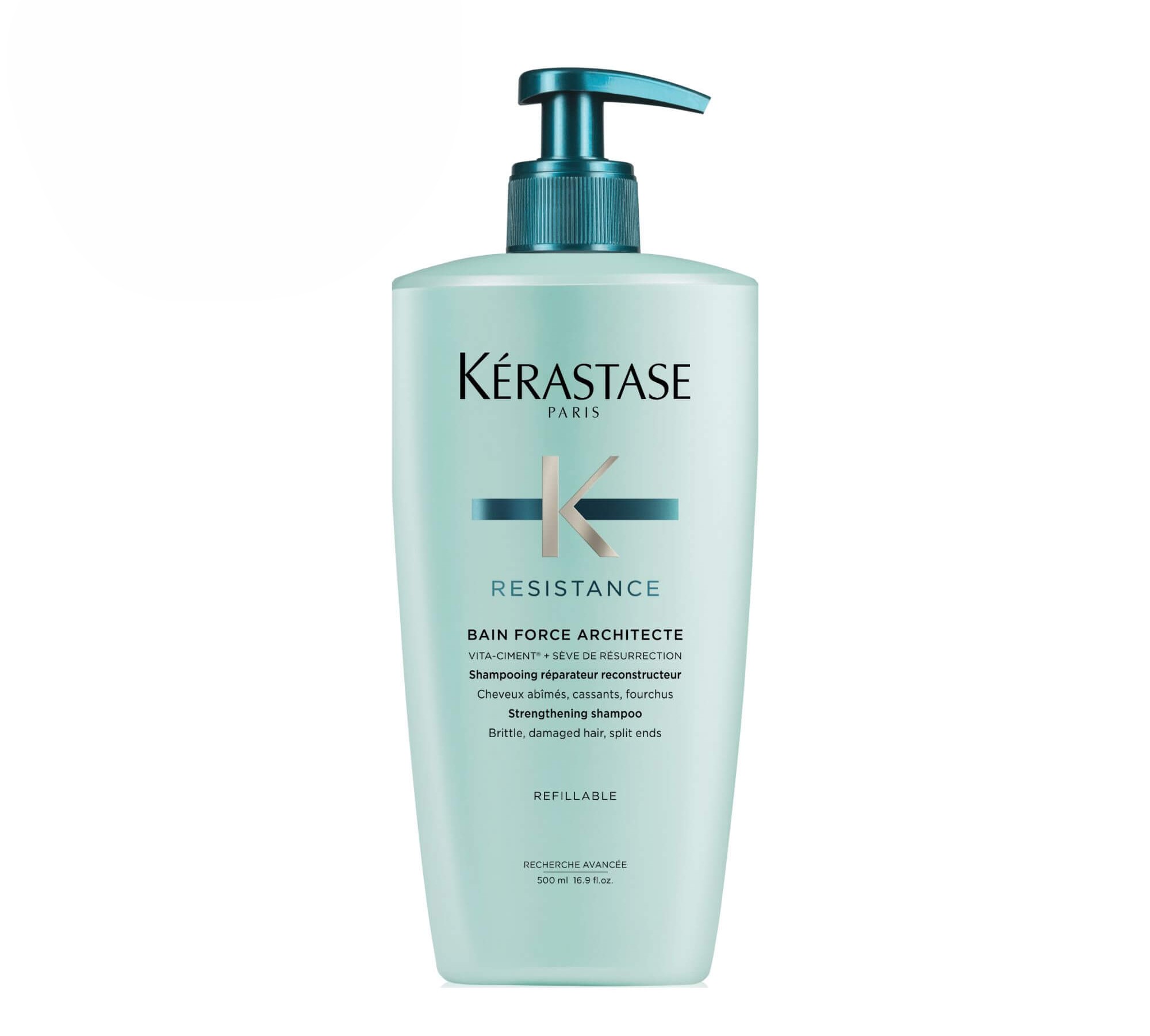 Kerastase Resistance Bain Force Architecte Șampon regenerant și reparator pentru părul deteriorat 500 ml