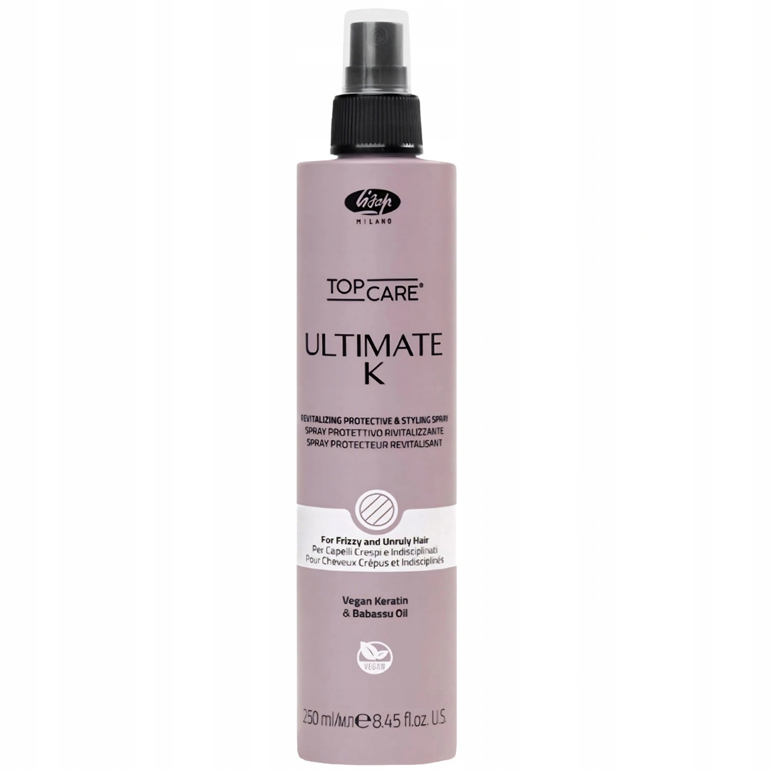 Lisap Milano Top Care Ultimate K Spray revitalizant cu protecție termică pentru părul deteriorat 250 ml