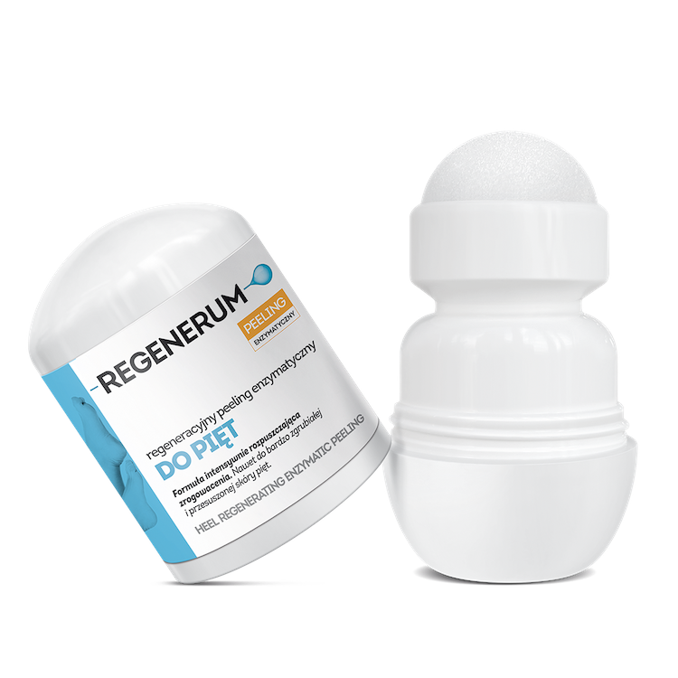 Regenerum - Exfoliant enzimatic regenerant pentru călcâie, cu aplicator roll-on, 50 ml